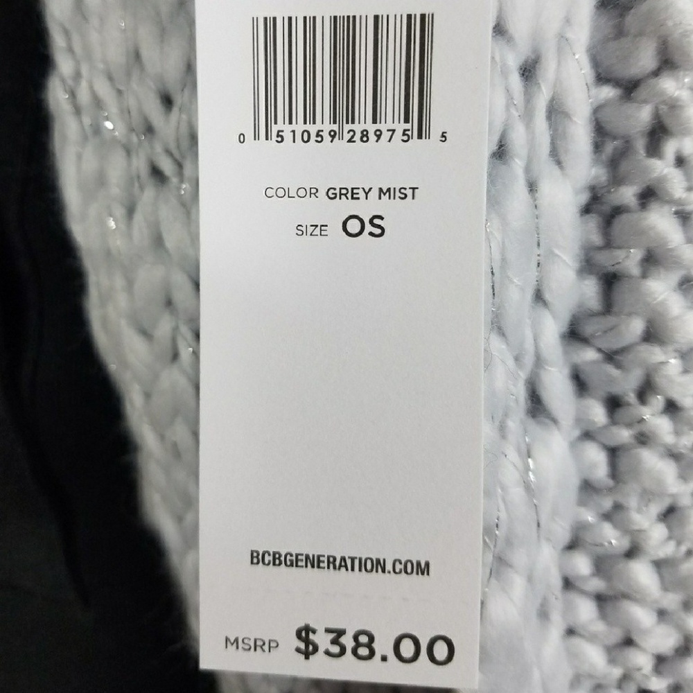 ❄2/$15 BCBGeneration Sparkly Gray Infinity Scarf - Picture 3 of 5